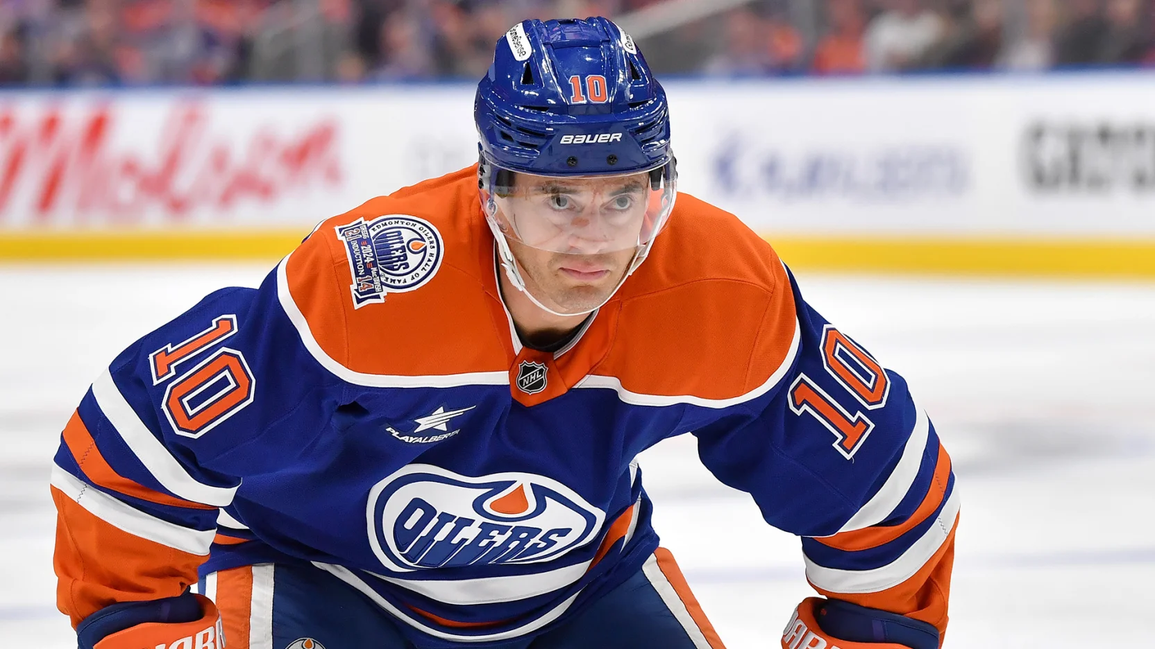 Derek Ryan in his Edmonton Oilers NHL jersey